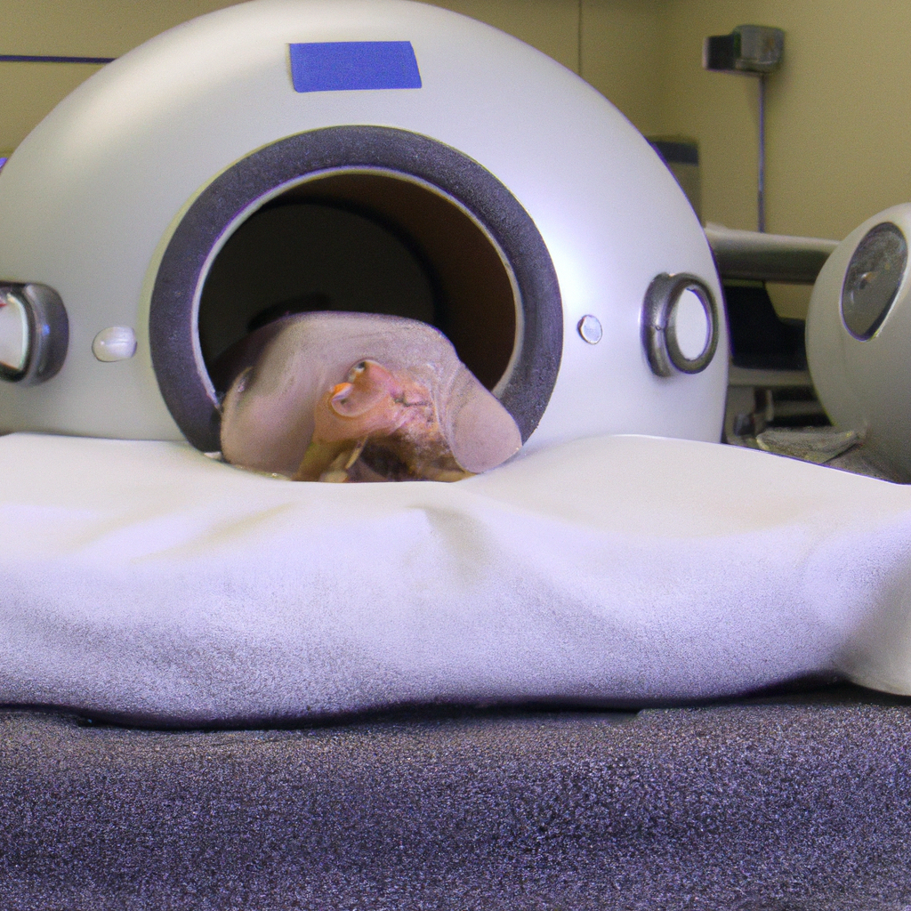 Person experiencing hyperbaric oxygen therapy in a clinic
