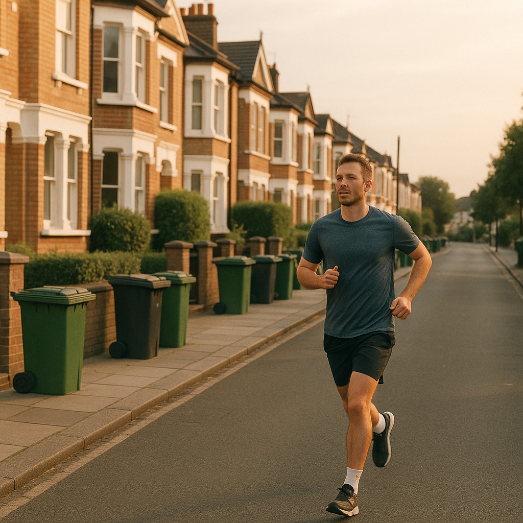 Runner enjoying a calm urban route shaped by local street cleanliness culture
