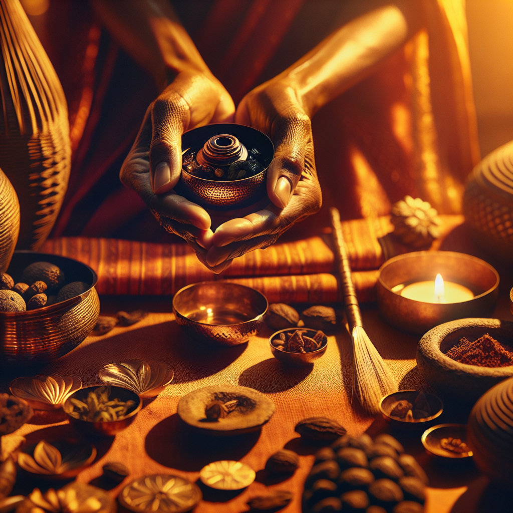 Ayurvedic herbal oil treatment at a wellness retreat, detail shot of wellness retreats 2026