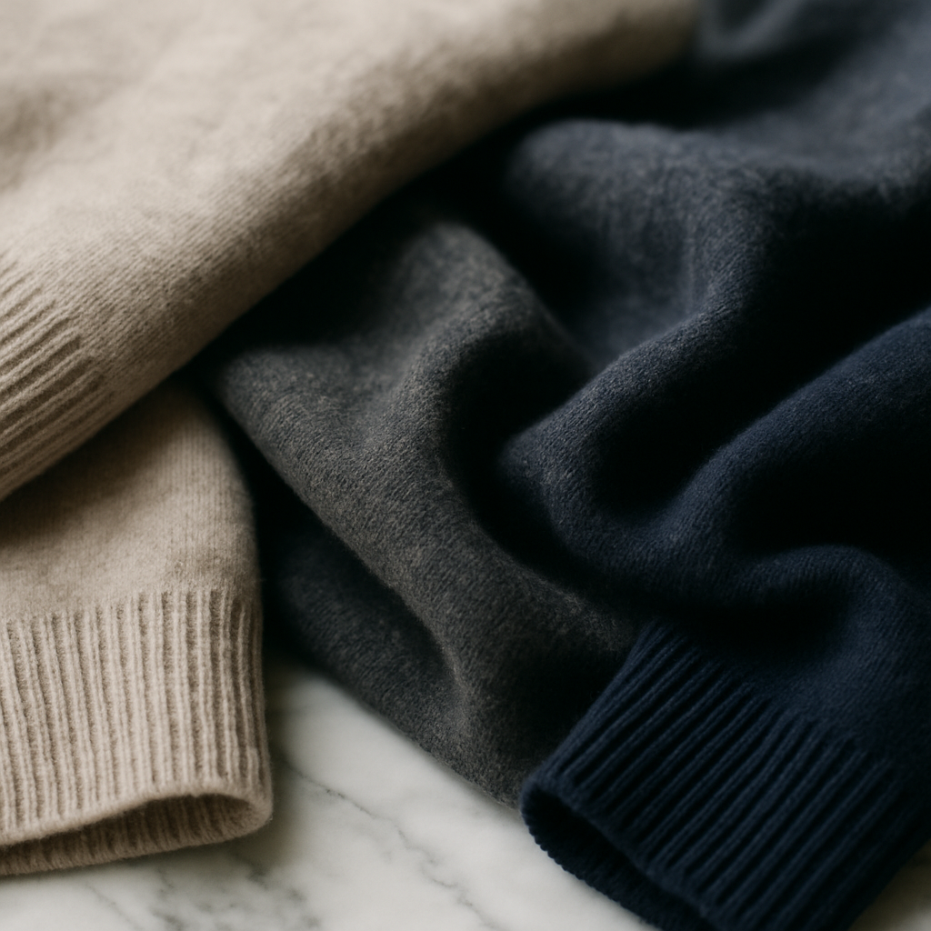 Cashmere knitwear details central to quiet luxury fashion 2026 wardrobe