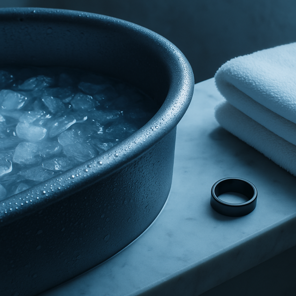 Cold plunge tub detail representing biohacking wellness trends in modern self-care