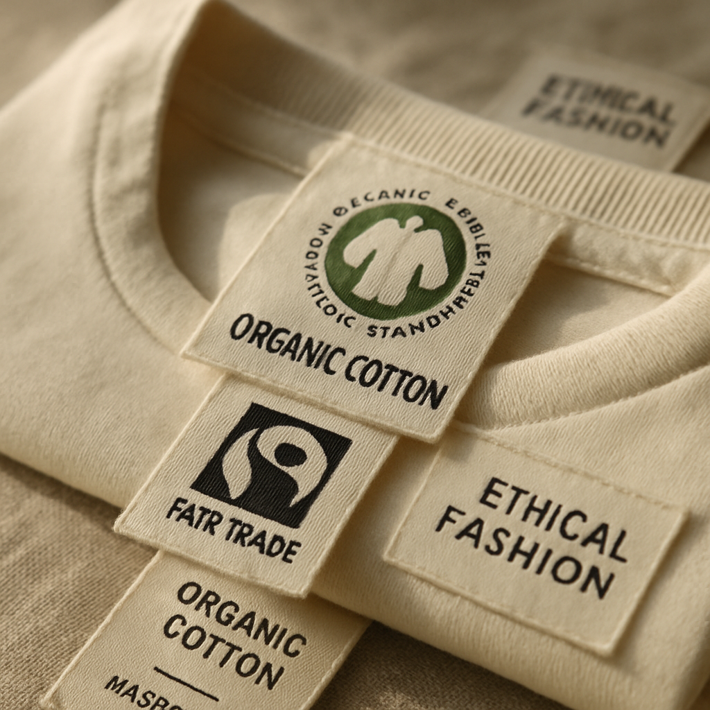 Sustainable fashion brands 2026 certification labels on organic clothing