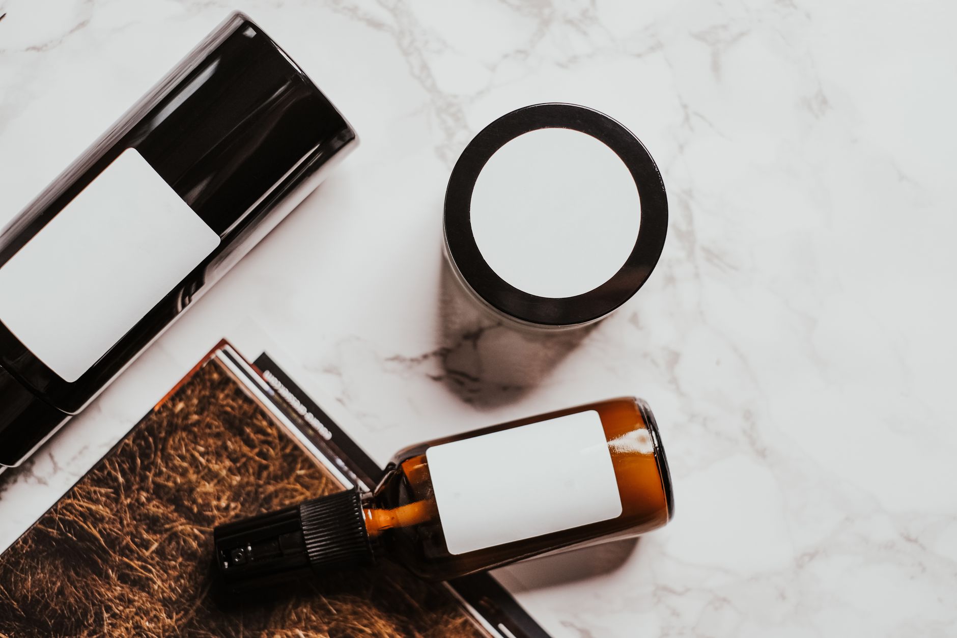 Clinical amber glass skincare bottles reflecting UK wellness beauty trends 2026