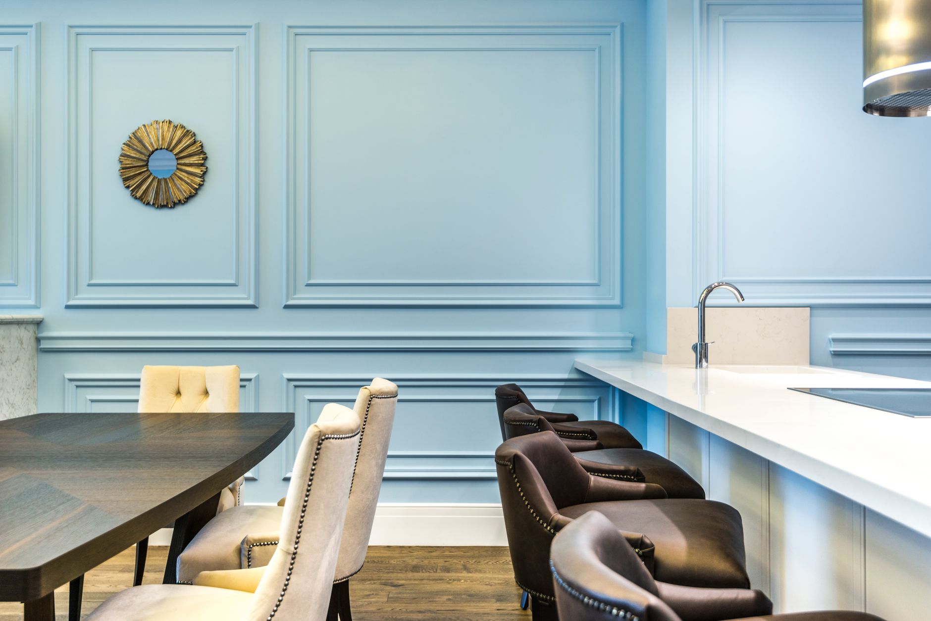 Detail of handcrafted upholstered bespoke furniture for an intimacy interiors project